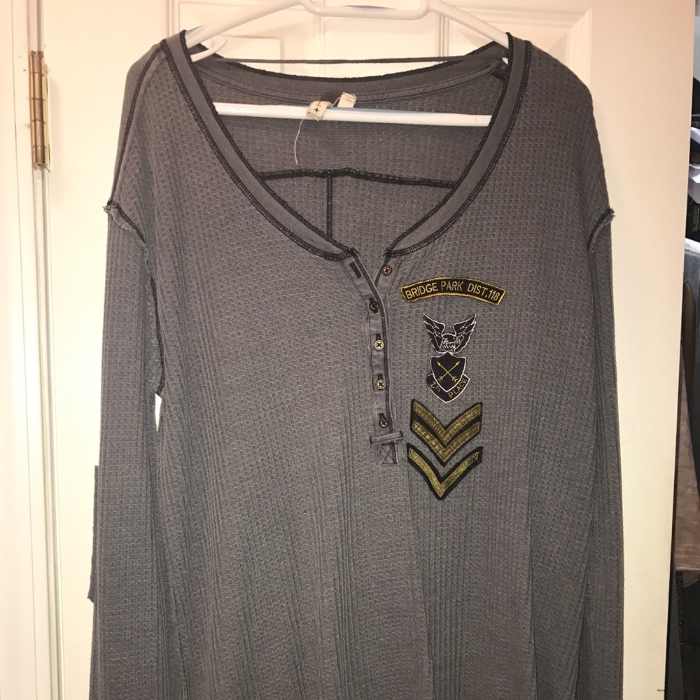 dark navy free people top